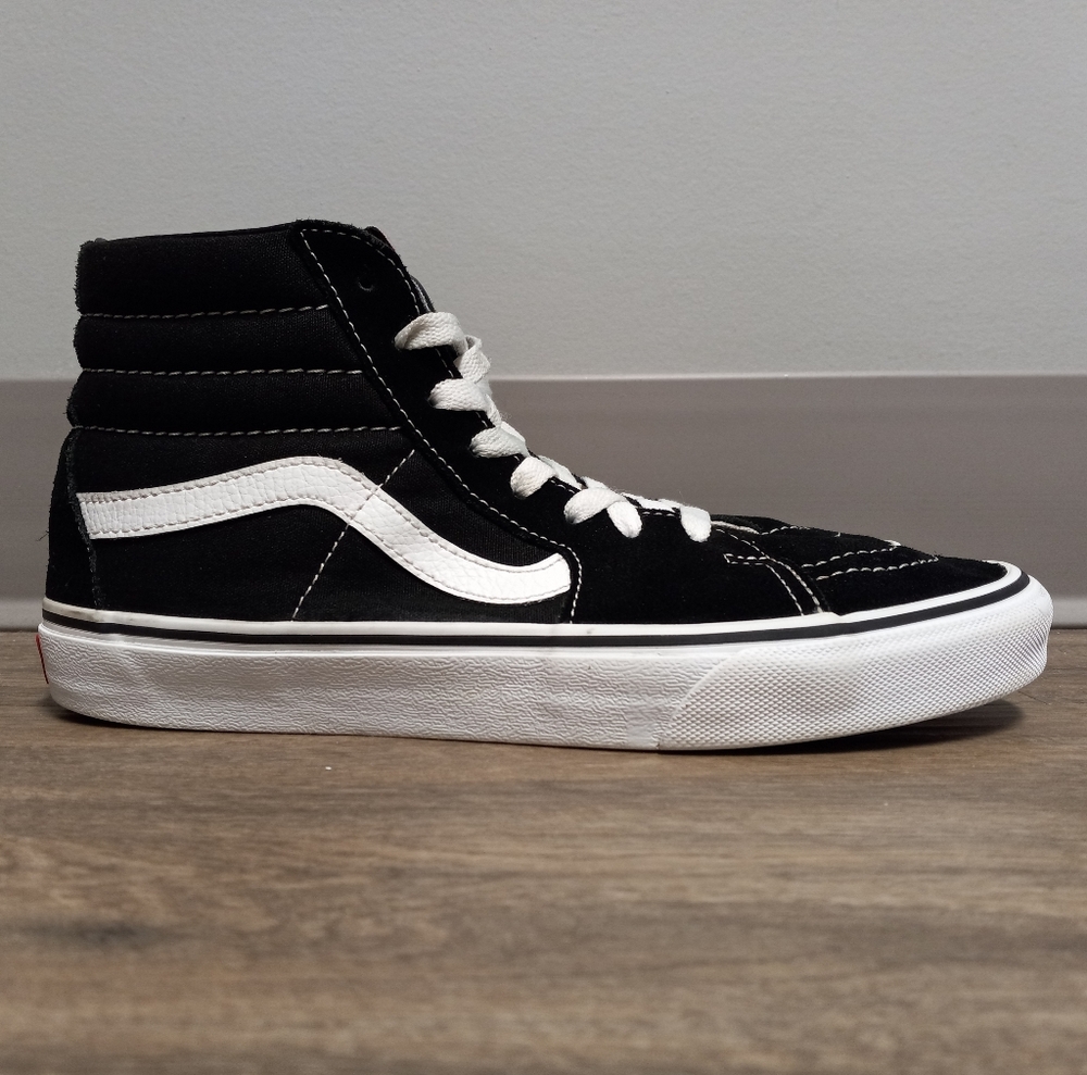 Vans Sk8-Hi Black/White High-Top Unisex Mens 7.5/Womens 9 - Picture 2 of 10